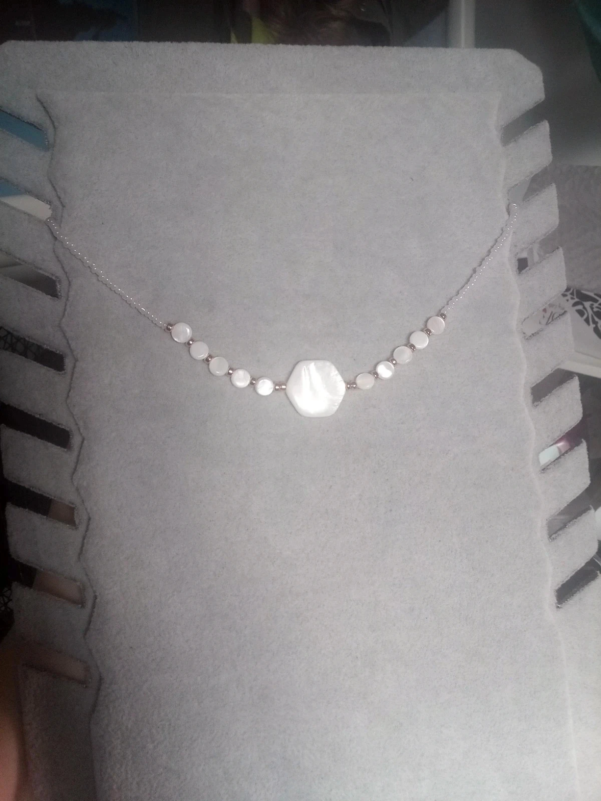 Collier bohème de n'acre naturelle blanche – photo 2